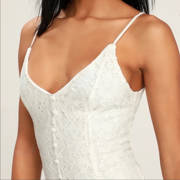 Lulu’s Easy Love White Lace Skater Dress - Bridal Shower, Bachelorette - Picture 2 of 7